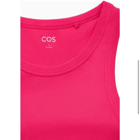 COS Ribbed Tube Tank Midi Dress XS Pink - Picture 4 of 10